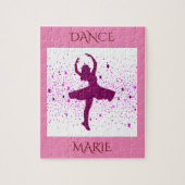 Dans puzzel voor meisjes. Persoonlijke naam. Legpuzzel (Verticaal)