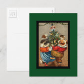 Dans rond de Kerstboom Feestdagenkaart (Voorkant / Achterkant)