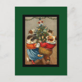 Dans rond de Kerstboom Feestdagenkaart (Voorkant)