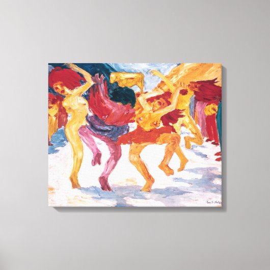 Dans rond het Gouden Kalf | Emil Nolde | Canvas Afdruk (Voorkant)