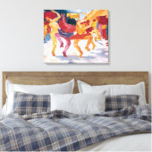 Dans rond het Gouden Kalf | Emil Nolde | Canvas Afdruk (Insitu (Slaapkamer))