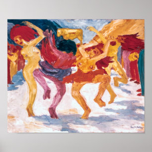 Dans rond het Gouden Kalf   Emil Nolde   Poster