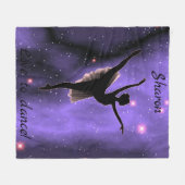 Dans roze en Paarse fleece deken (Voorkant (Horizontaal))