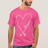 Dans Schattigee Graphic Heart Liefde T-shirt (Voorkant)