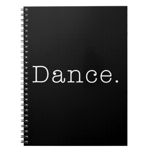 Dans. Sjabloon zwart-wit citaat Notitieboek (Voorkant)