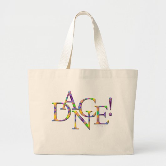 Dans! (Stropdas-kleurstof) Grote Tote Bag (Voorkant)