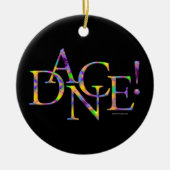 Dans! (Stropdas-kleurstof) Keramisch Ornament (Voorkant)