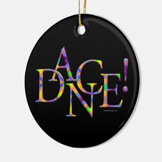 Dans! (Stropdas-kleurstof) Keramisch Ornament (Links)