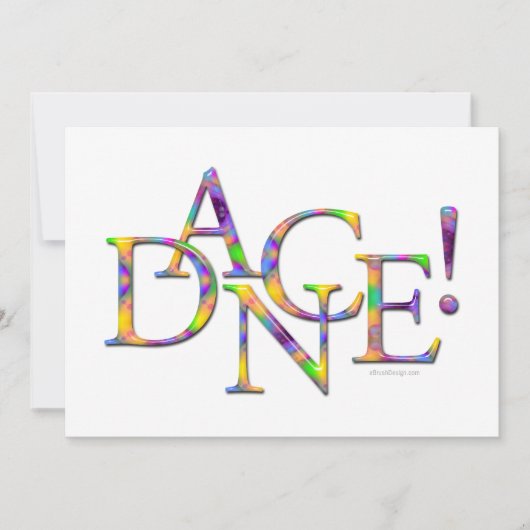 Dans! (Stropdas-kleurstof) overweging of partijuit Kaart (Voorkant)