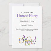 Dans! (Stropdas-kleurstof) overweging of partijuit Kaart (Achterkant)