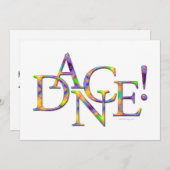 Dans! (Stropdas-kleurstof) overweging of partijuit Kaart (Voorkant / Achterkant)