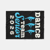 Dans team senior 2026 senior avond afstudeer gra fleece deken (Voorkant (Horizontaal))