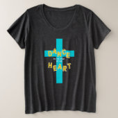 Dans to the Beat of Zijne Heart Christelijk Grote Maat T-shirt (Design voorkant)