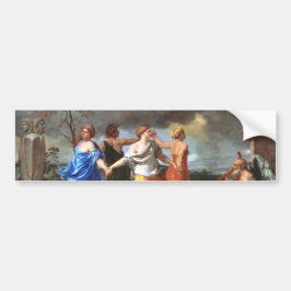 Dans to the Music of Time (door Nicholas Poussin) Bumpersticker