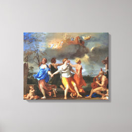 Dans to the Music of Time (door Nicholas Poussin) Canvas Afdruk