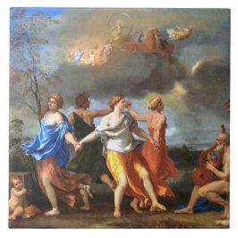 Dans to the Music of Time (door Nicholas Poussin) Tegeltje