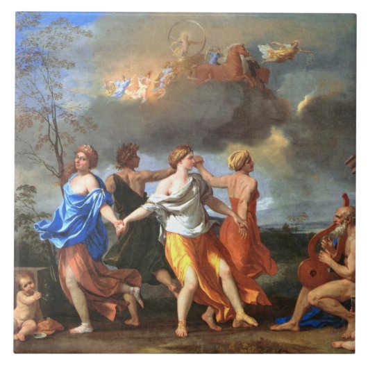 Dans to the Music of Time (door Nicholas Poussin) Tegeltje (Voorkant)