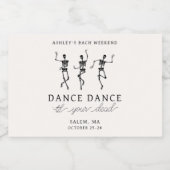 Dans tot je dode vrijgezellenweekend likeurfles etiket (Enkel label)