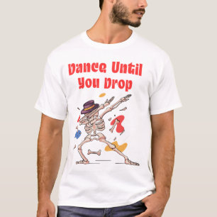 Dans tot je neervalt Dabbing Skelet T-shirt