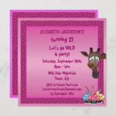 Dans tot u de Roze Partij van de Giraffe laat vall Kaart (Voorkant / Achterkant)