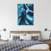 Dans tussen beweging en stilte canvas afdruk (Insitu (Slaapkamer))