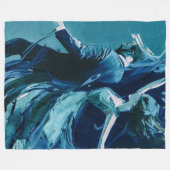 Dans tussen beweging en stilte fleece deken (Voorkant (Horizontaal))