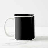 dans tweekleurige koffiemok (Links)
