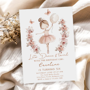 Dans & Twirl Ballerina Ballet Verjaardag Kaart