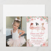 Dans & Twirl Ballerina Meisje Verjaardagsfoto Kaart (Voorkant / Achterkant)