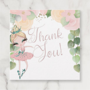 DANS & TWIRL  BALLERINA VERJAARDAG   BLOEMEN   GUN BEDANKJES LABELS