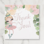 DANS & TWIRL| BALLERINA VERJAARDAG | BLOEMEN | GUN BEDANKJES LABELS (Voorkant)