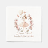 Dans & Twirl Ballerina Verjaardagsfeest Servetten (Voorkant)