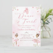 Dans & Twirl Roze Ballerina Ballet Verjaardag Kaart (Staand voorkant)