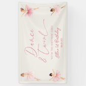 Dans & Twirl Roze Ballerina Ballet Verjaardagsfees Spandoek (Verticaal)