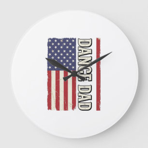 Dans Vader Patriottisch Vintage Vlag Shirt Ontwerp Grote Klok