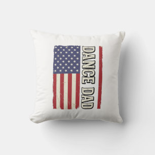 Dans Vader Patriottisch Vintage Vlag Shirt Ontwerp Kussen