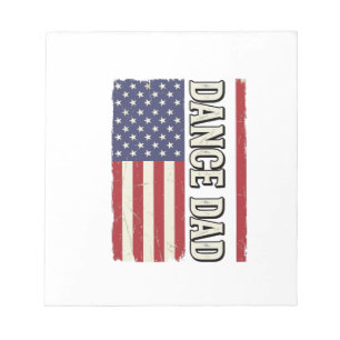 Dans Vader Patriottisch Vintage Vlag Shirt Ontwerp Notitieblok