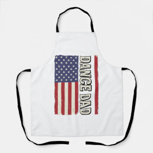 Dans Vader Patriottisch Vintage Vlag Shirt Ontwerp Schort
