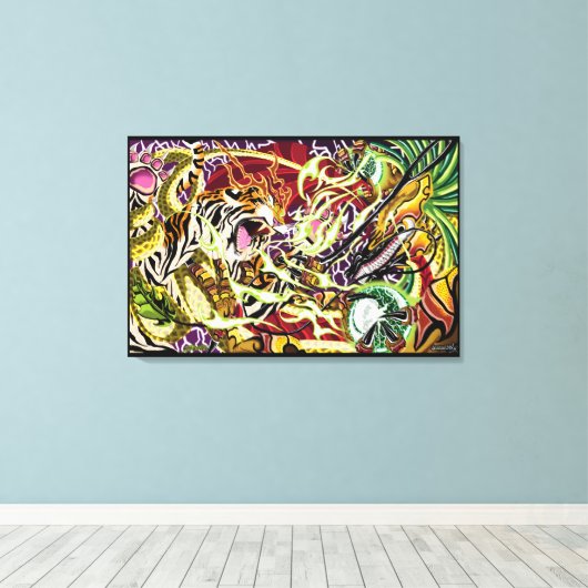 Dans van Ascentie Stretched Canvas Art Prints (Insitu (Houten vloer))