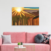 Dans van de Abstracte kunst van Cacti Canvas Afdruk (Insitu (Woonkamer))