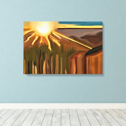 Dans van de Abstracte kunst van Cacti Canvas Afdruk (Insitu (Houten vloer))