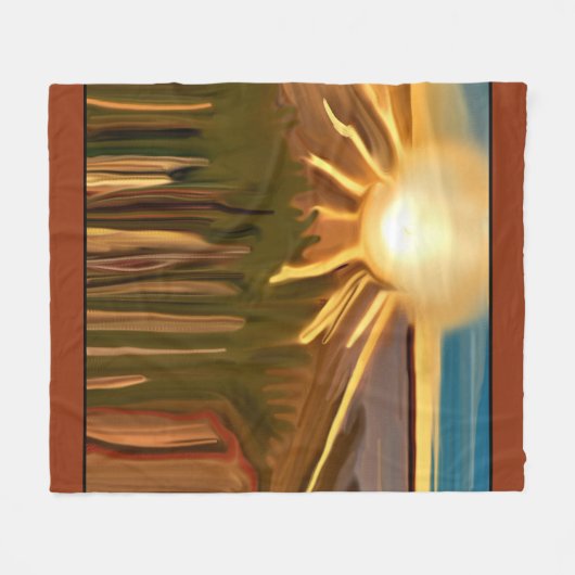 Dans van de Abstracte kunst van Cacti Fleece Deken (Voorkant (Horizontaal))