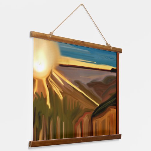 Dans van de Abstracte kunst van Cacti Hangend Wandkleed (Gebogen)