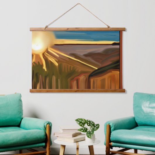 Dans van de Abstracte kunst van Cacti Hangend Wandkleed (Woonkamer)