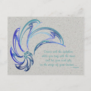 Dans van de Abstracte kunstwerken voor dolfijnen Briefkaart