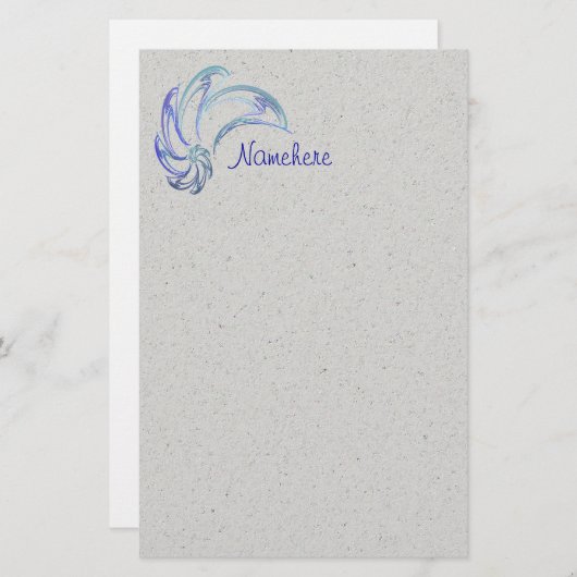 Dans van de Abstracte kunstwerken voor dolfijnen Briefpapier (Voorkant / Achterkant)