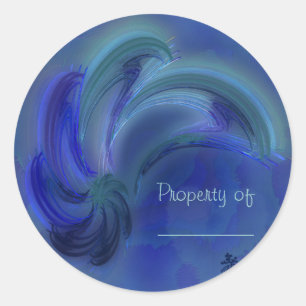 Dans van de Abstracte kunstwerken voor dolfijnen Ronde Sticker