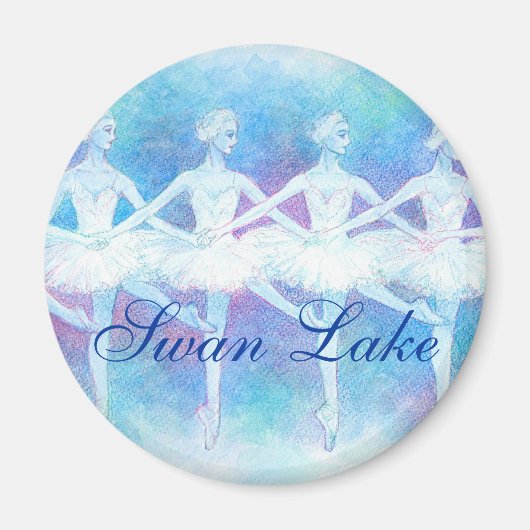 Dans van de Baby Swans Magnet (Voorkant)