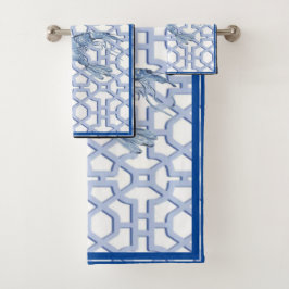 Dans van de blauwe garnaal  bad handdoek