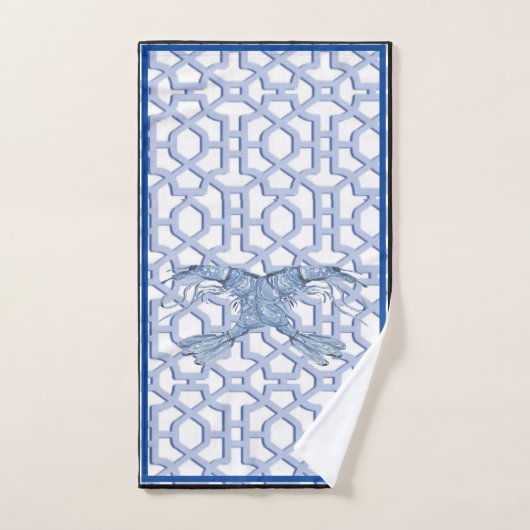 Dans van de blauwe garnaal  bad handdoek (Handdoek)